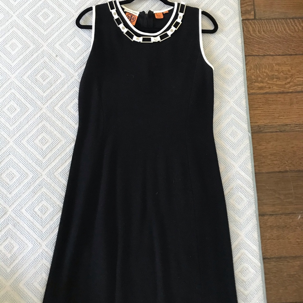 Tory Burch Neckline Detailed Wool Dress